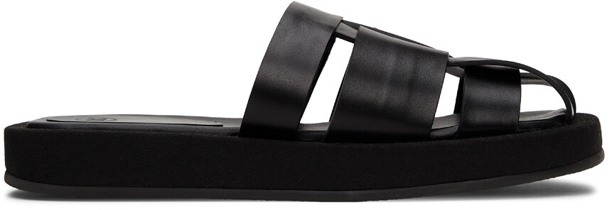 

Квадратные шлепанцы Black Cross Strap Recto