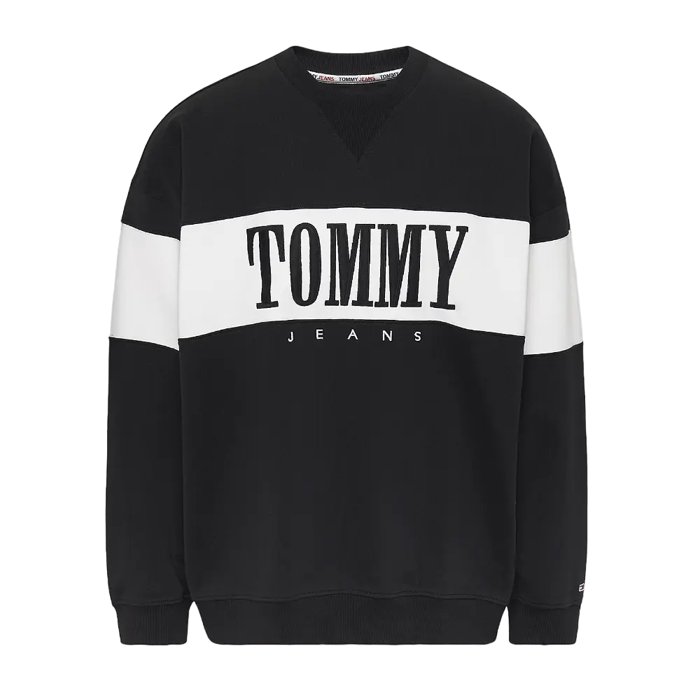 

Свитшот Tommy Jeans Block Logo, черный