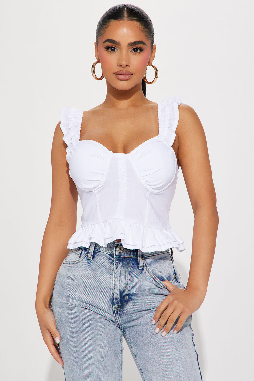 

Топ Fashion Nova JW14915, белый