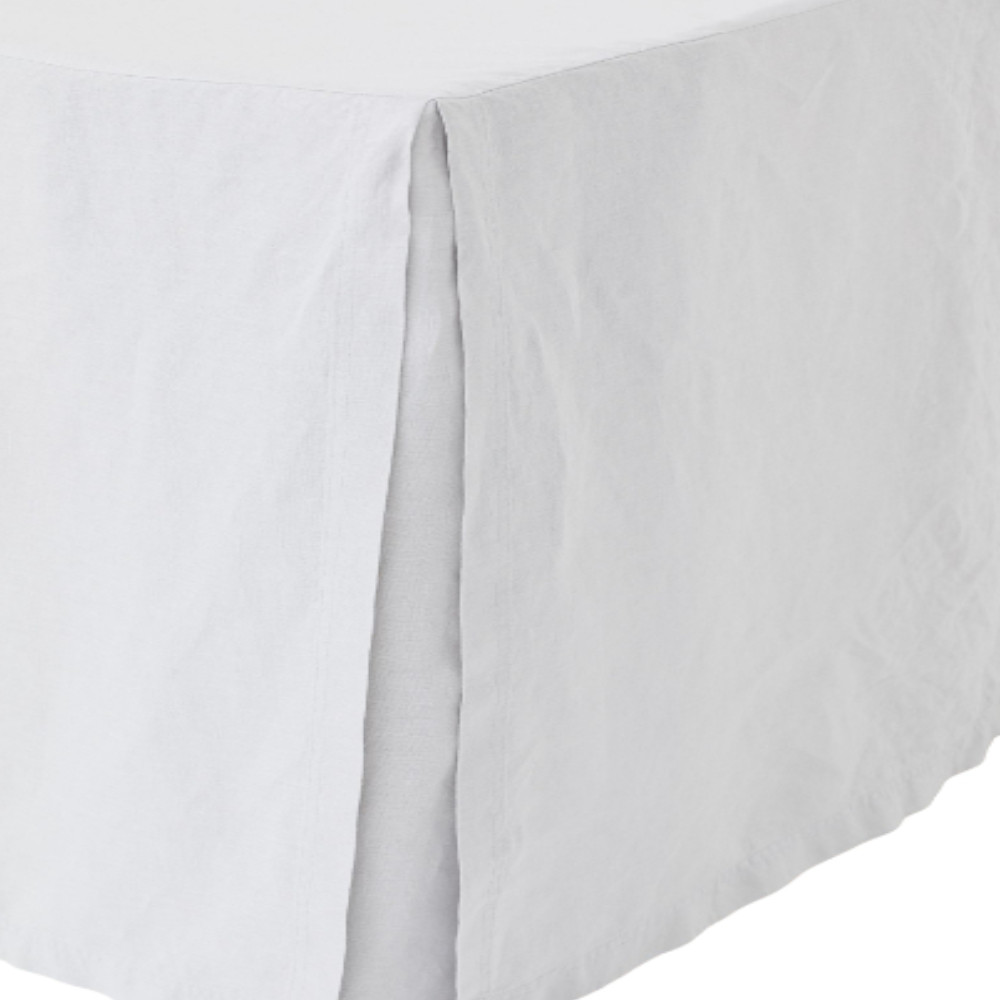 Подзор для кровати из льна H&M Home Linen-blend, светло-серый