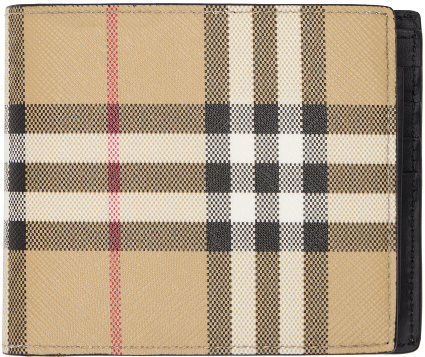 

Бежевый бумажник в винтажную клетку в клетку Bifold Burberry
