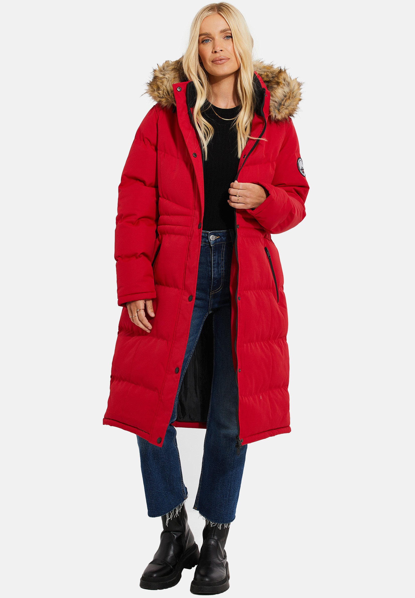 цена Пальто зимнее Threadbare, красный