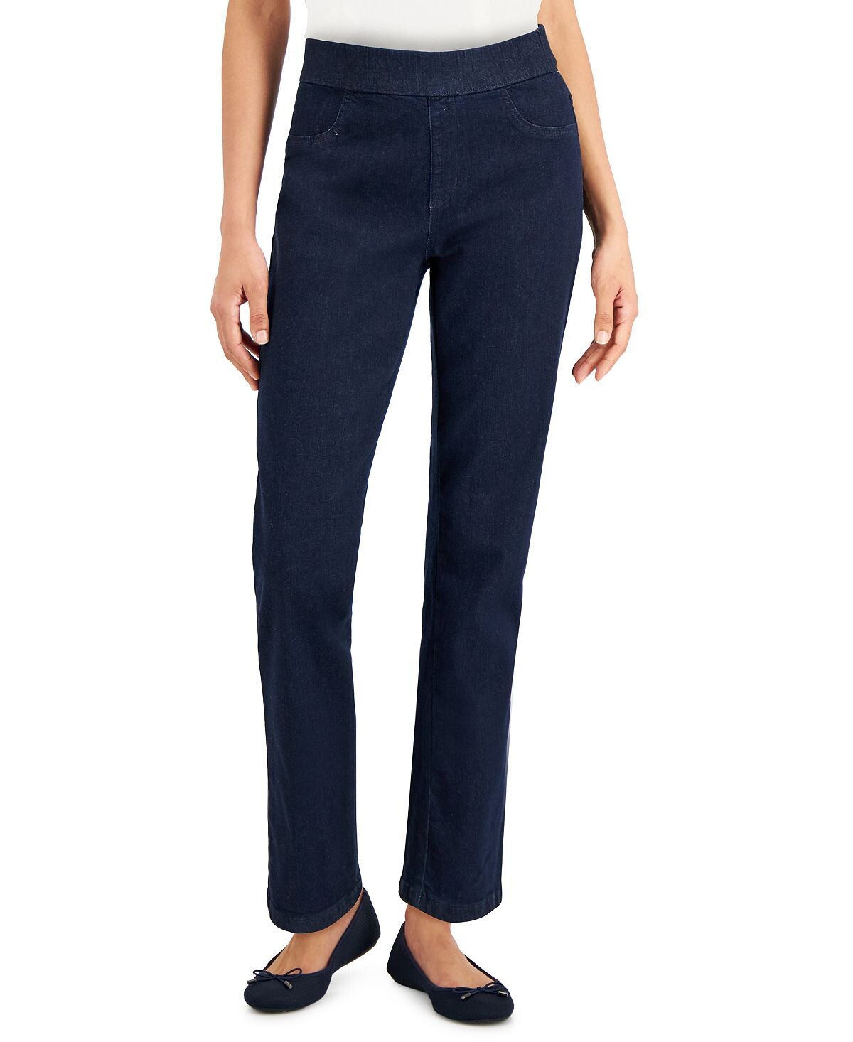 

Джинсовые брюки petite pull-on, созданные для macy's Karen Scott, мульти
