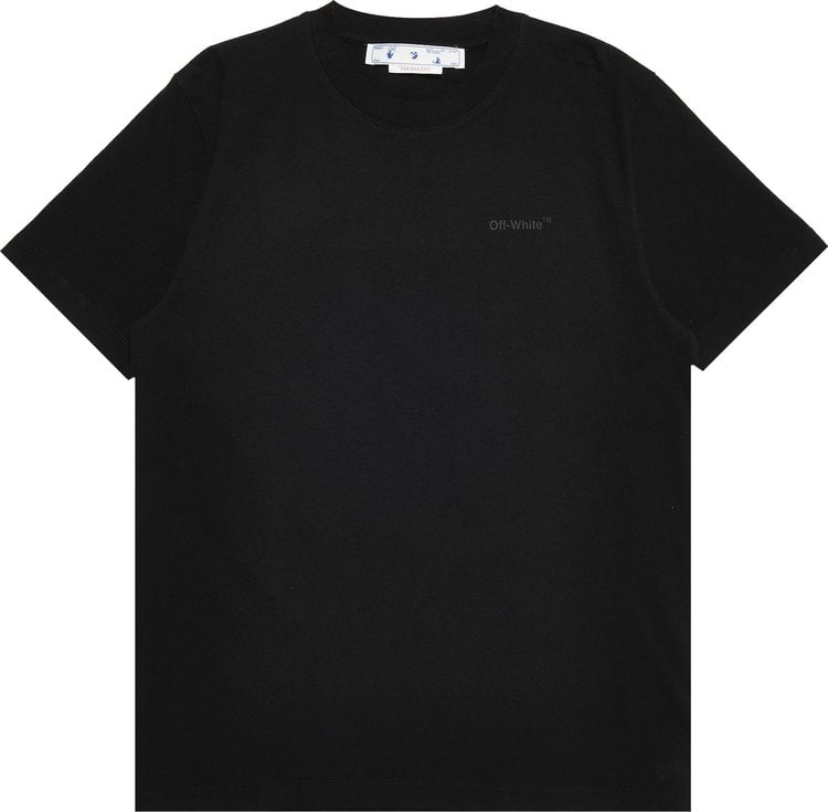 Футболка Off-White Diag Tab Slim Short-Sleeve Tee 'Black', черный - фото