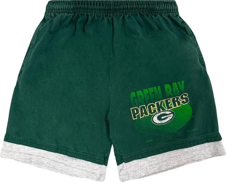 

Шорты Vintage Green Bay Packers Double-Layer Shorts 'Green', зеленый