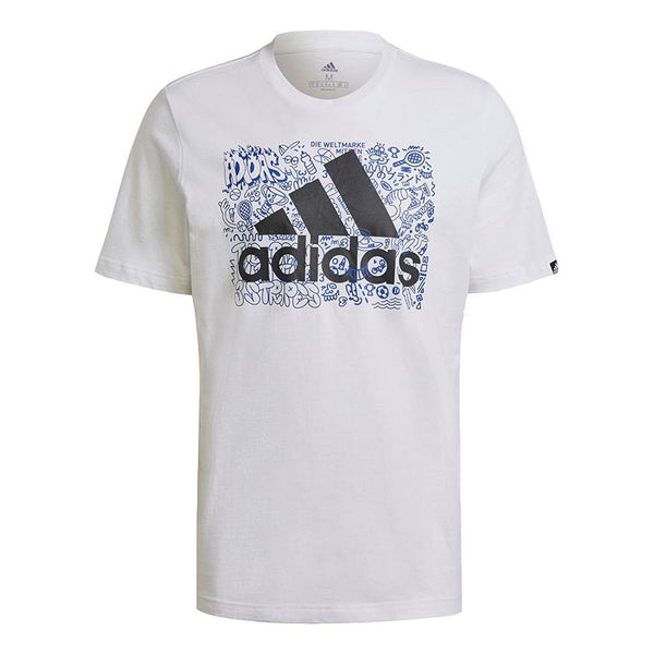 Футболка Adidas M Ddlbmb L T Graffiti Printing Logo Sports Short Sleeve White, Белый