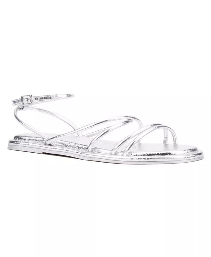 

Женские сандалии с ремешками для публики Olivia Miller, серебро