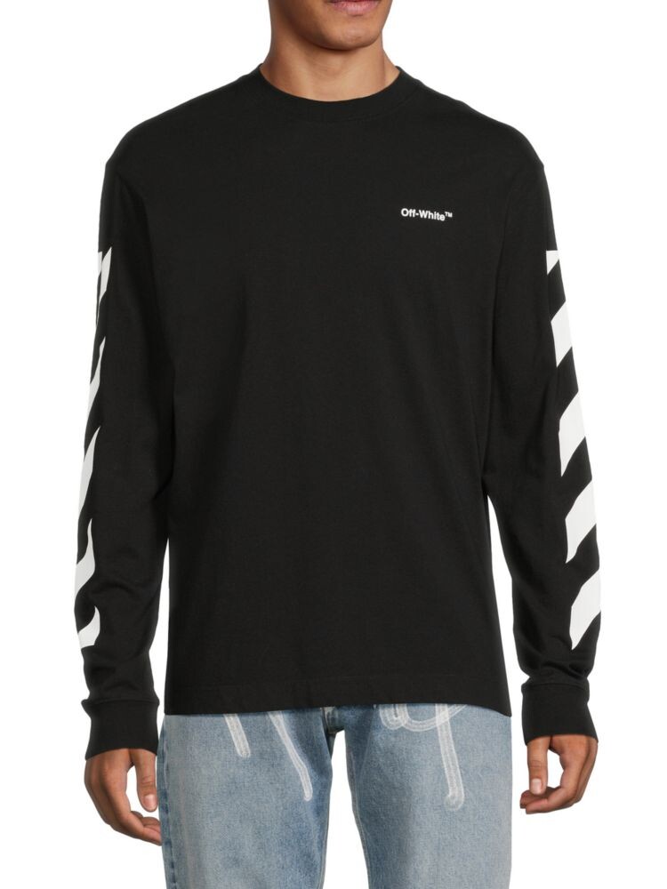 

Толстовка с логотипом Diag Helvetica Off-White, цвет Black White