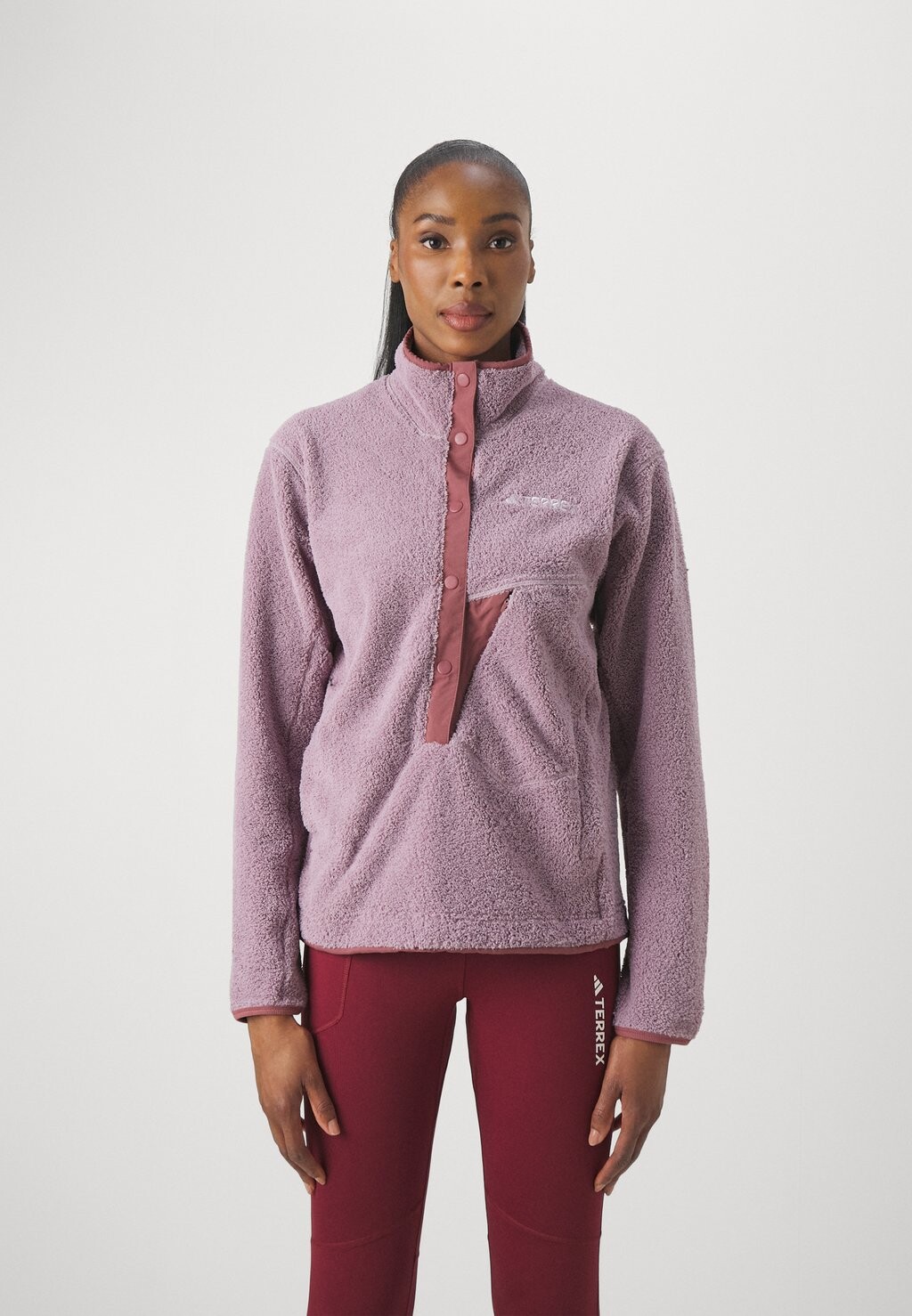 

Толстовка из флиса Terrex Xploric Adidas, цвет preloved fig
