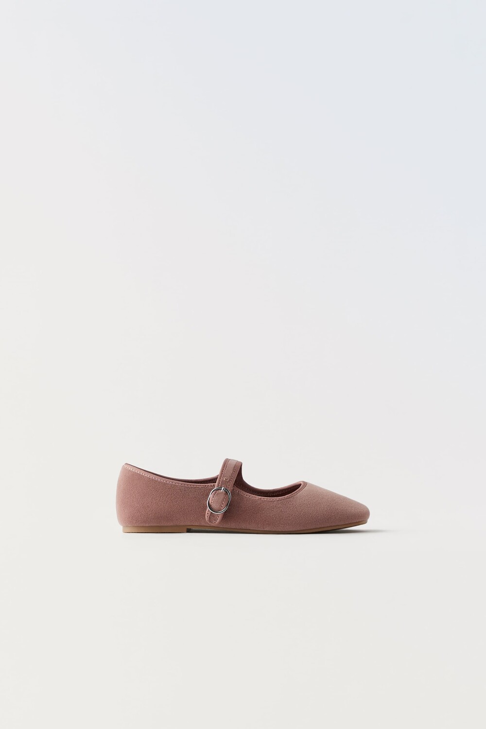 

Бархатные балерины Zara, розовый
