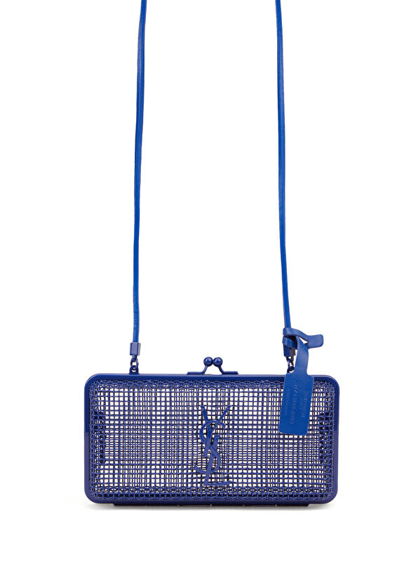 

Синяя женская сумка evening cage Saint Laurent
