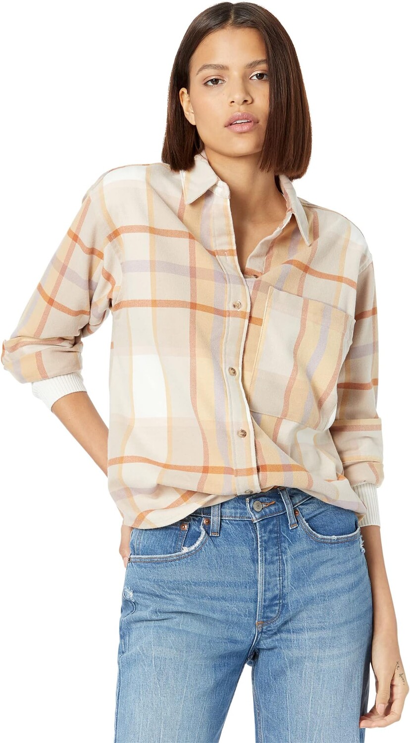 

клетчатая рубашка Abercrombie & Fitch, цвет Yellow Cream Plaid