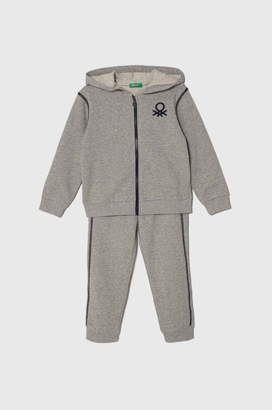

United Colors of Benetton Детский хлопковый спортивный костюм, серый