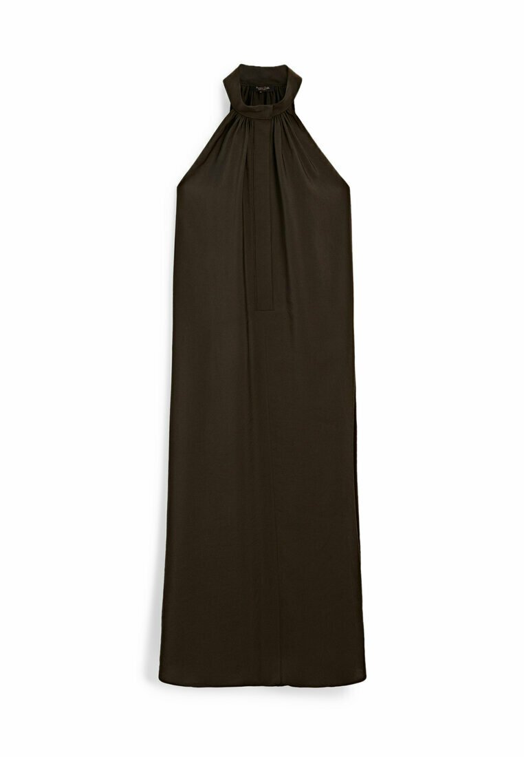 Платье макси HALTER NECK Massimo Dutti, цвет dark brown