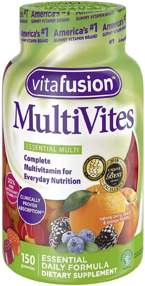 Мультивитамины жевательные Vitafusion, 150 таблеток doctor s finest мультивитамины для беременных с фолиевой кислотой ягоды 90 жевательных таблеток