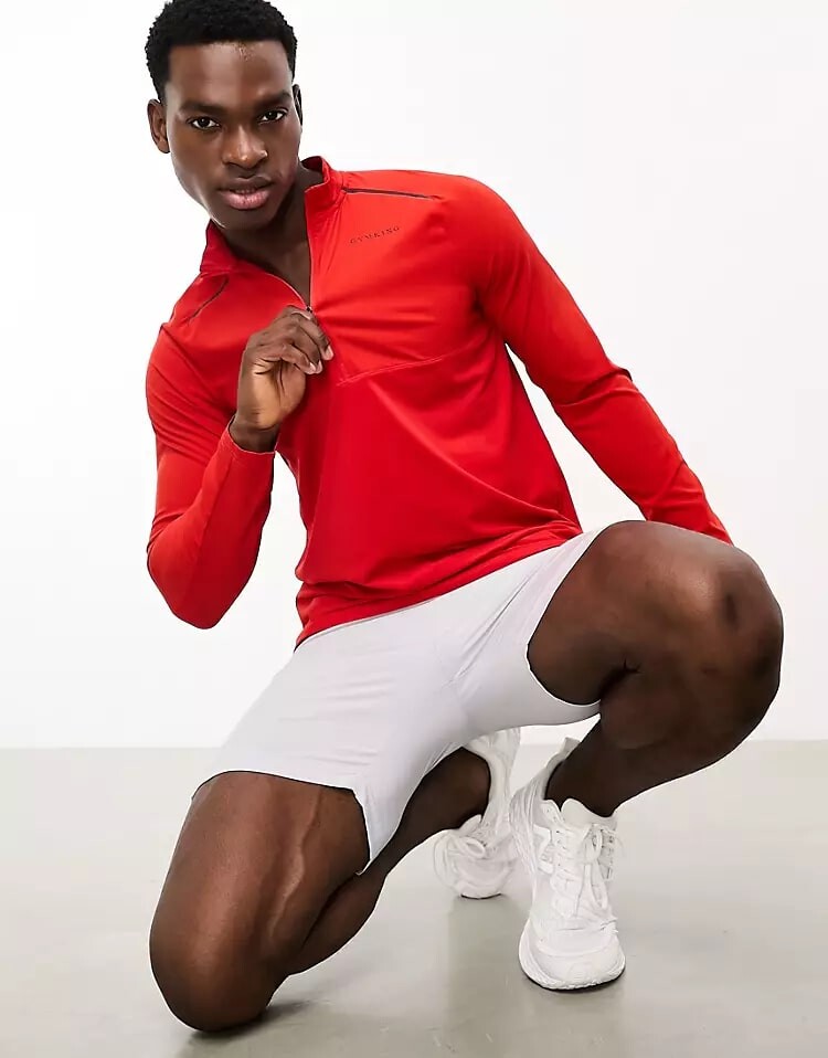 

Рашгард Gym King Uprising 1/4 Zip Funnel, красный