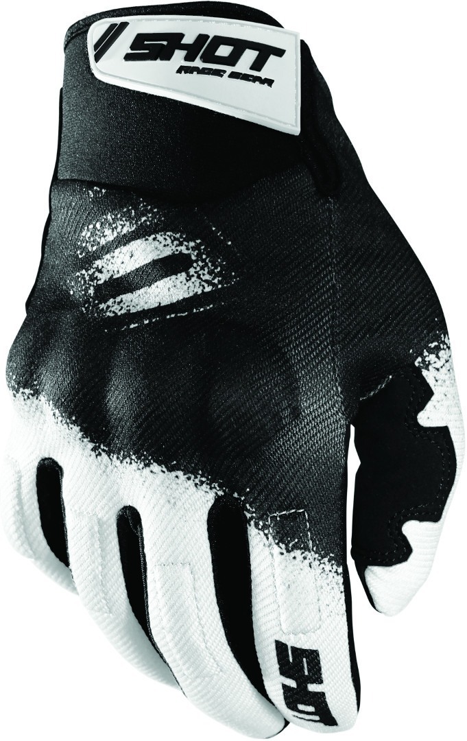 перчатки shot lite с логотипом белый черный Перчатки Shot Drift Smoke с логотипом, черный/белый