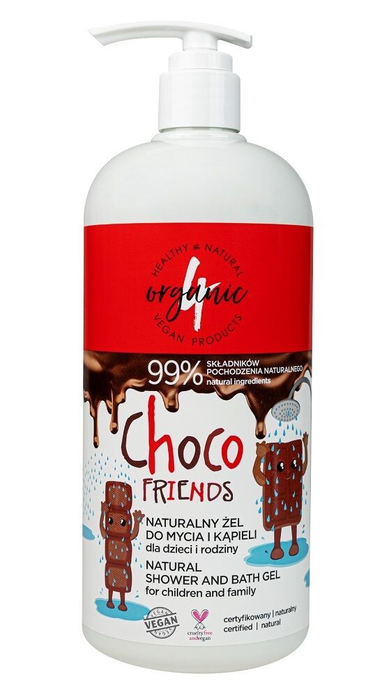 

4Organic Choco Friends гель для душа и ванны, 1000 ml