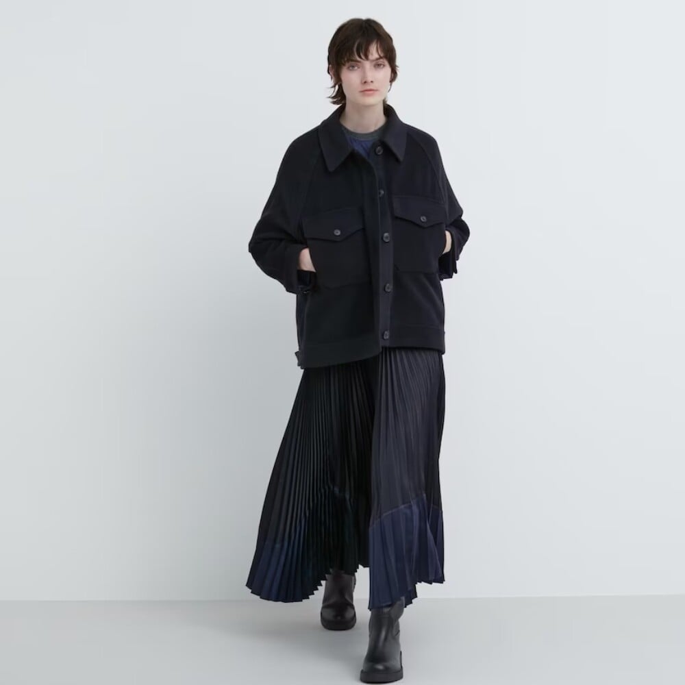 

Юбка Uniqlo Pleated, черный