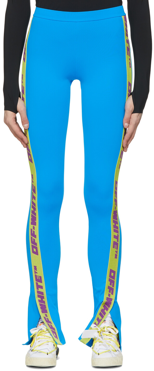 

Синие нейлоновые спортивные леггинсы Off-White