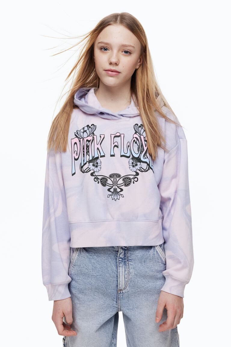 

Толстовка с принтом H&M, светло-фиолетовый/пинк флойд