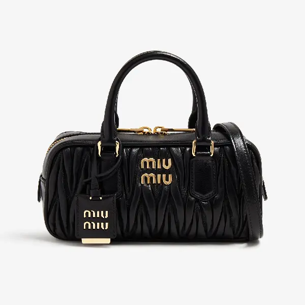 Сумка Miu Miu Arcadie Matelassé Leather, черный