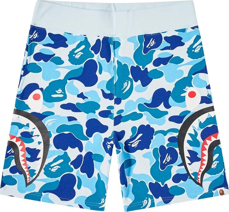 

Шорты BAPE Big ABC Camo Side Shark Sweat Shorts 'Blue', синий