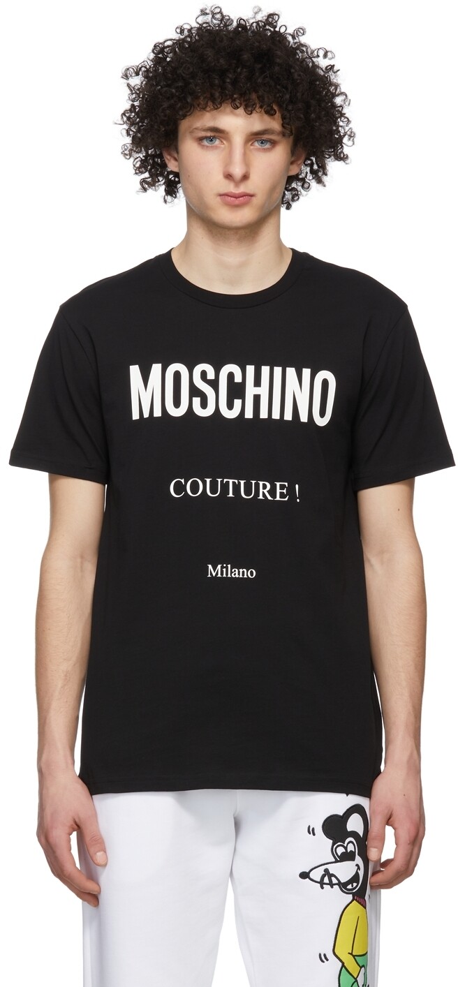 

Черная футболка Moschino Couture