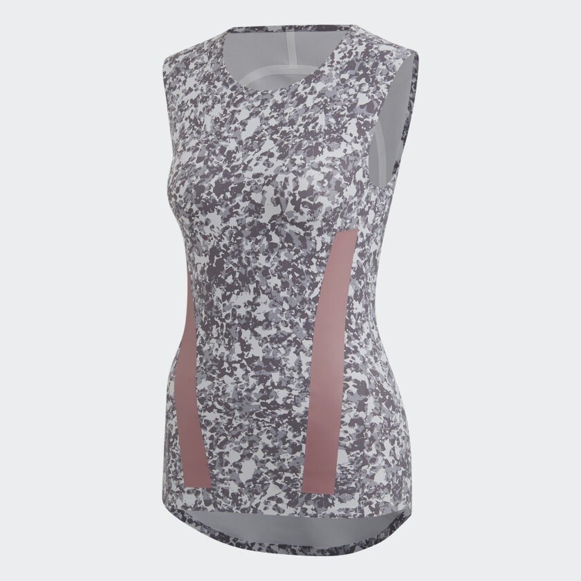 

Топ Alphaskin 360 adidas by Stella McCartney, серый/фиолетовый