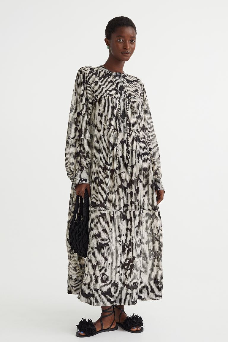 

Платье с завязками H&M, черный/узор