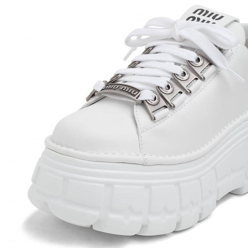 Miu miu leather sales sneakers