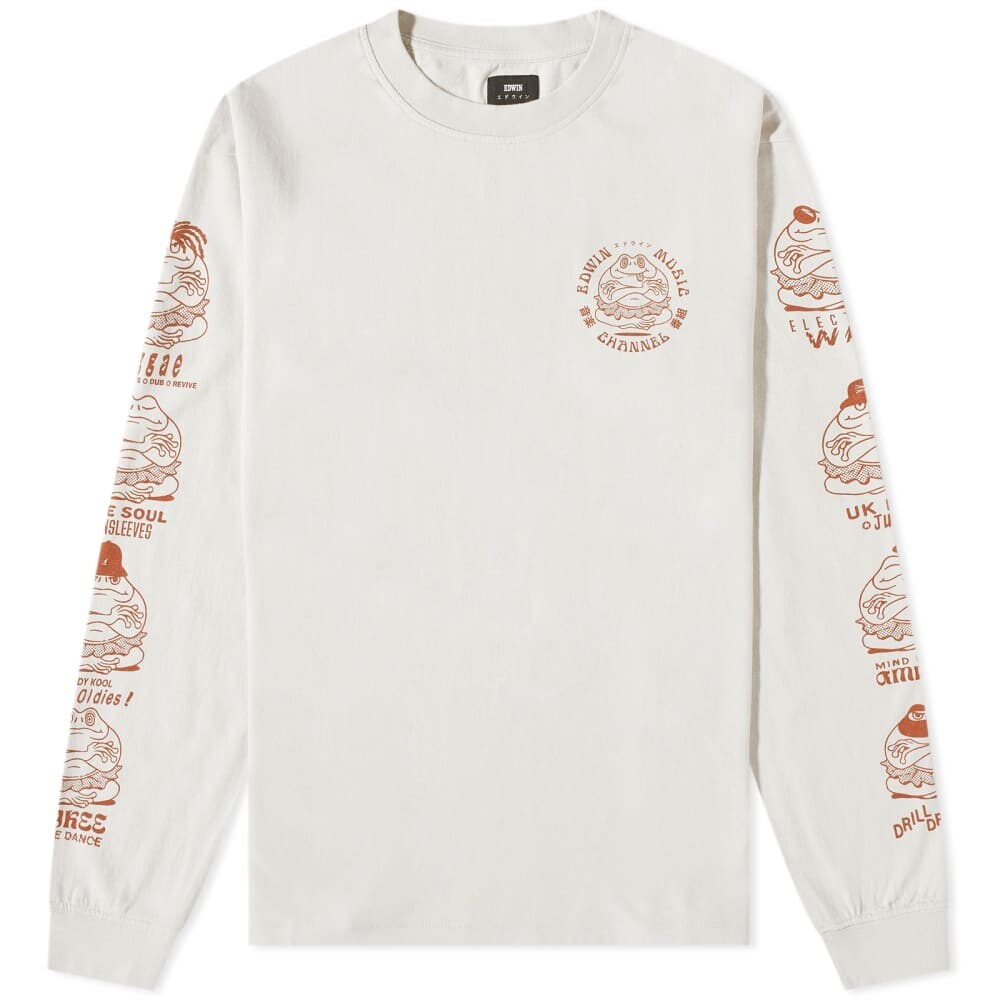 

Футболка Edwin Long Sleeve Music Channel Tee, Серый