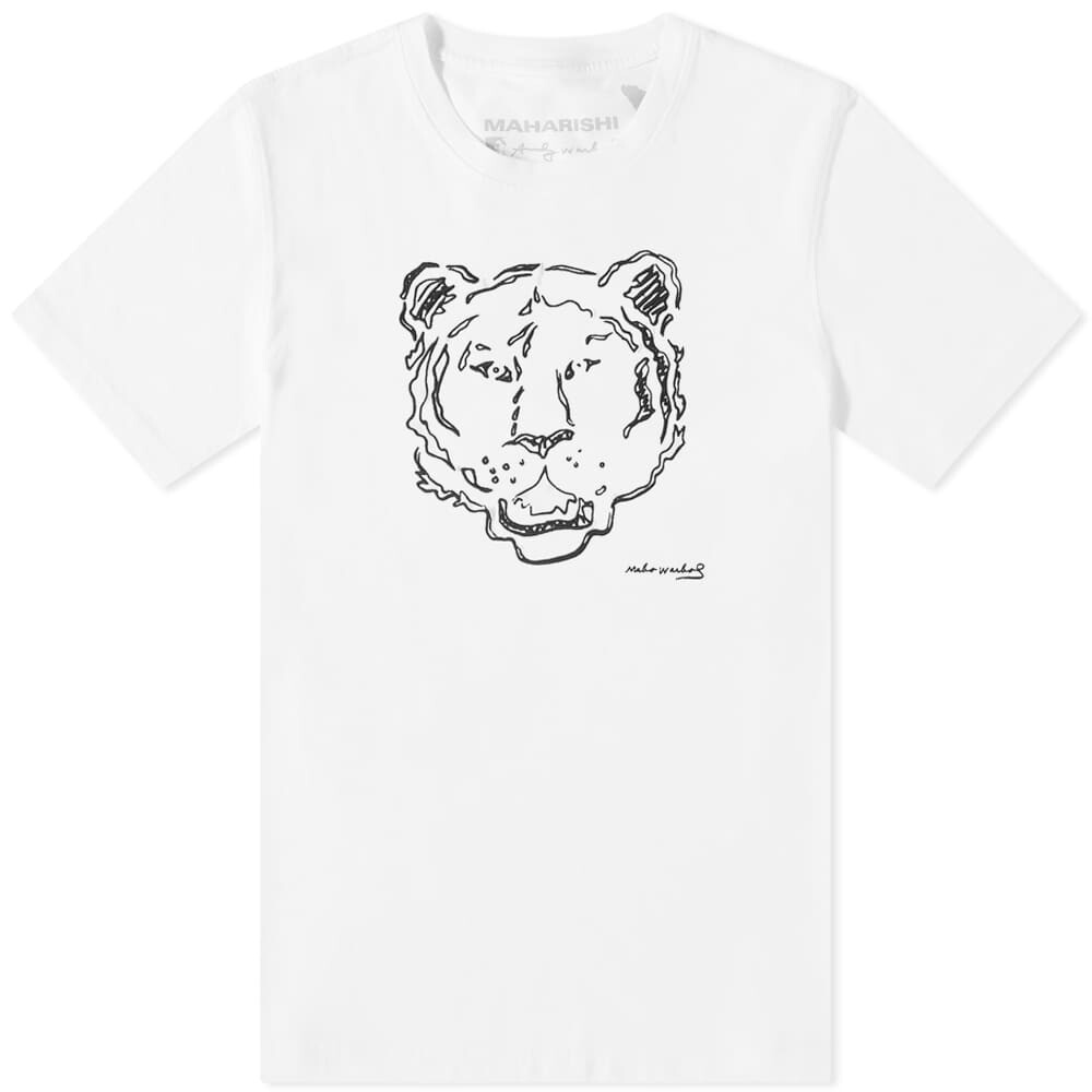 

Футболка Maharishi Warhol Tiger Embroidered Tee, Белый