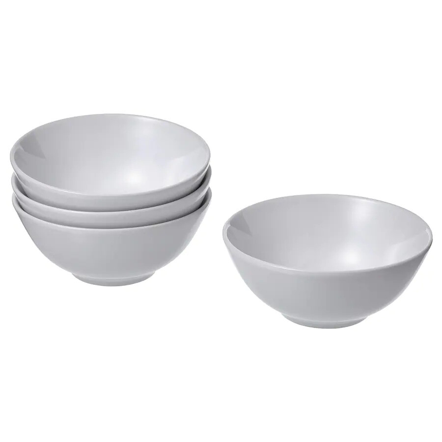 

Набор мисок Ikea Godmiddag, 12 см, 4 предмета, белый