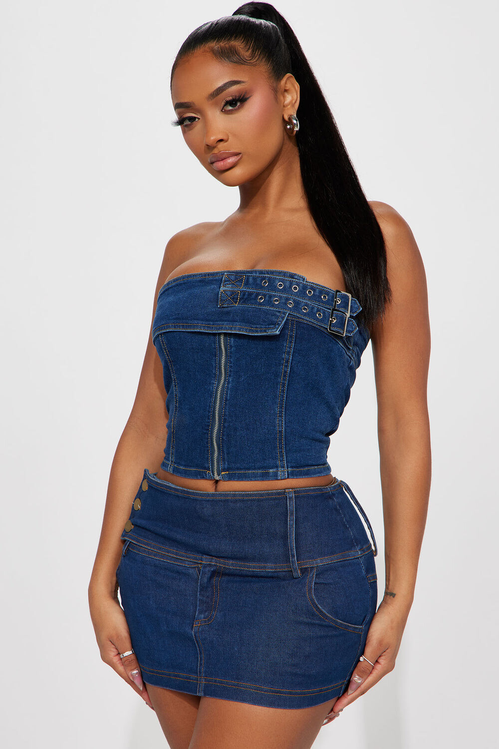 

Топ Fashion Nova 22GWF8787, синий
