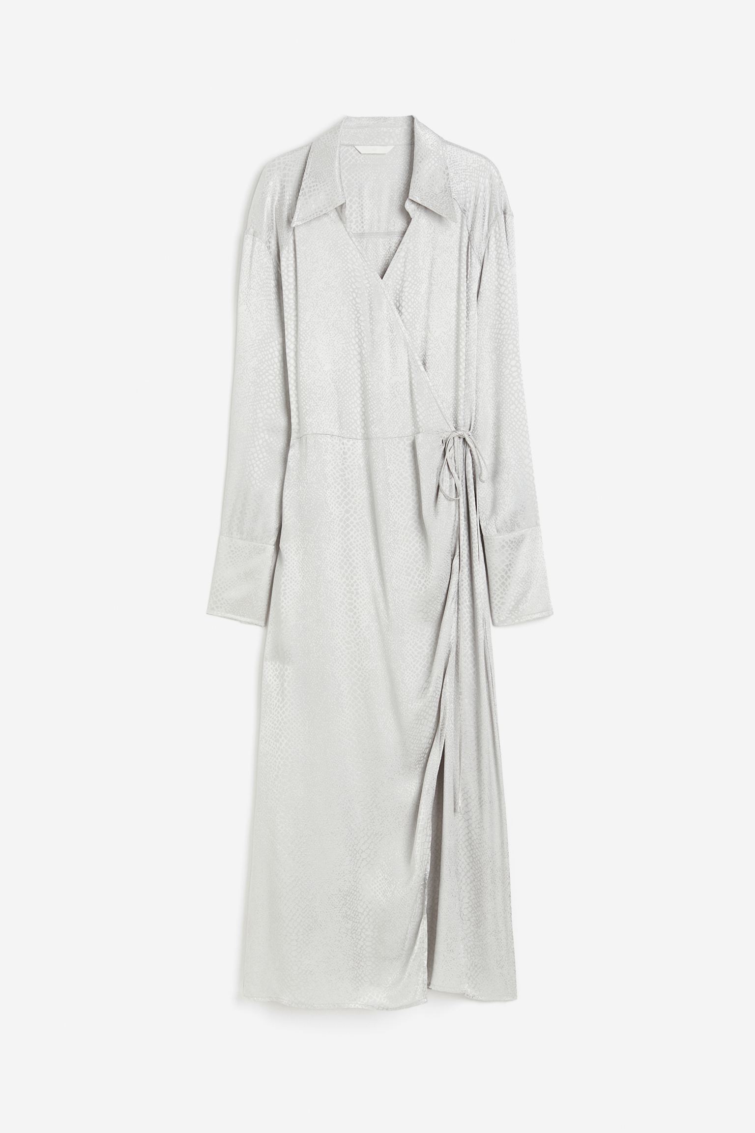 Платье H&M Wrap Shirt, светло-серый