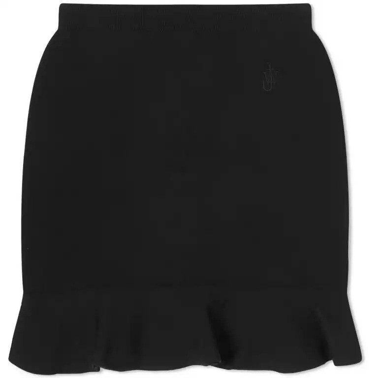 

Мини-юбка Jw Anderson Ruffled Hem, черный