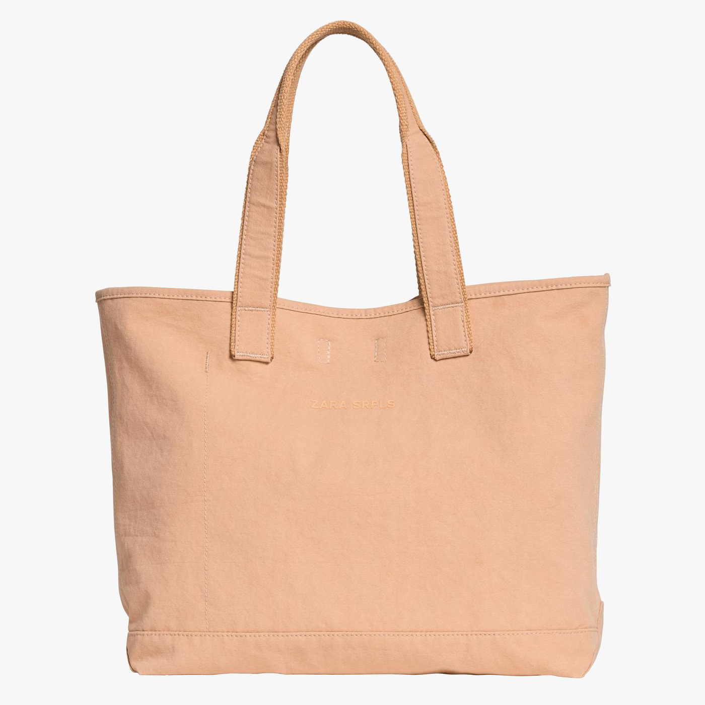 сумка шоппер zara jute бежевый черный Сумка-шоппер Zara 12, розовато-бежевый