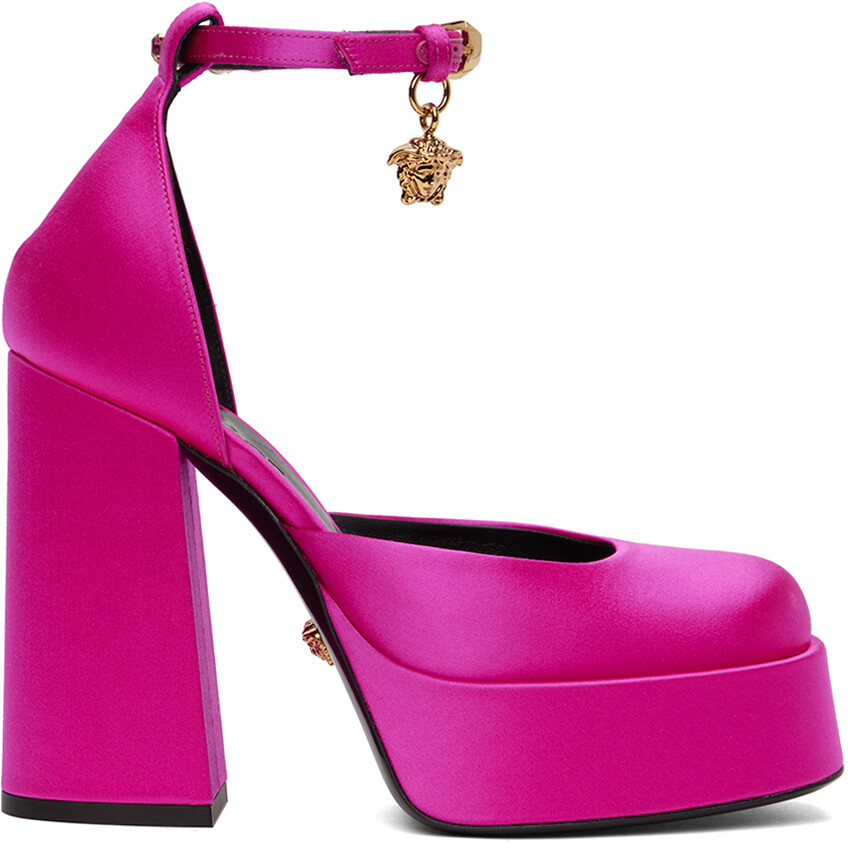 

Розовые туфли на платформе Medusa Aevitas на каблуке Versace, Розовый