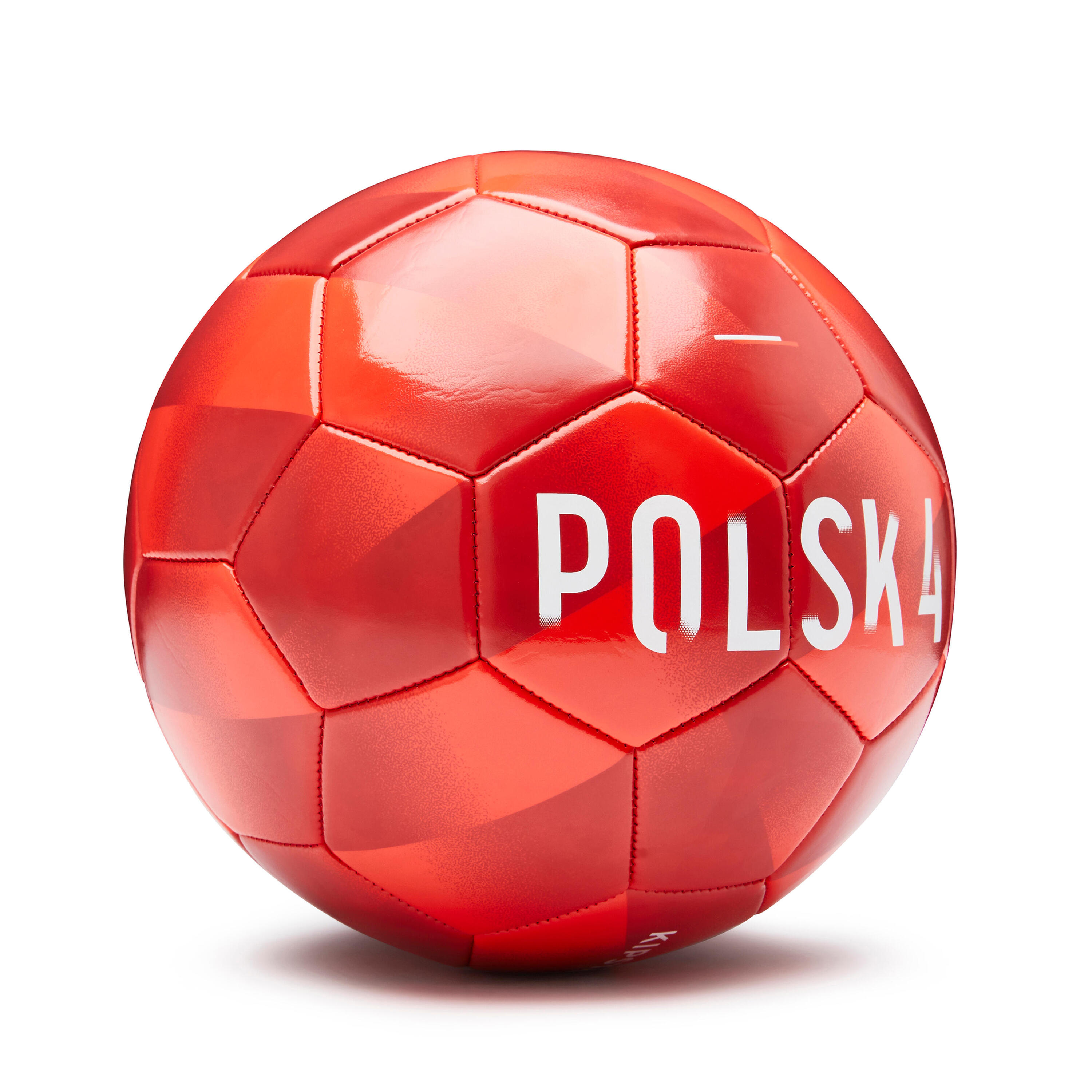 Мяч футбольный тренировочный Польша 2022 размер 5 KIPSTA, красный футбольный мяч 5 с симв фк барселона brand free бело красный пакистан 5 красный белый мяч спортивный 5