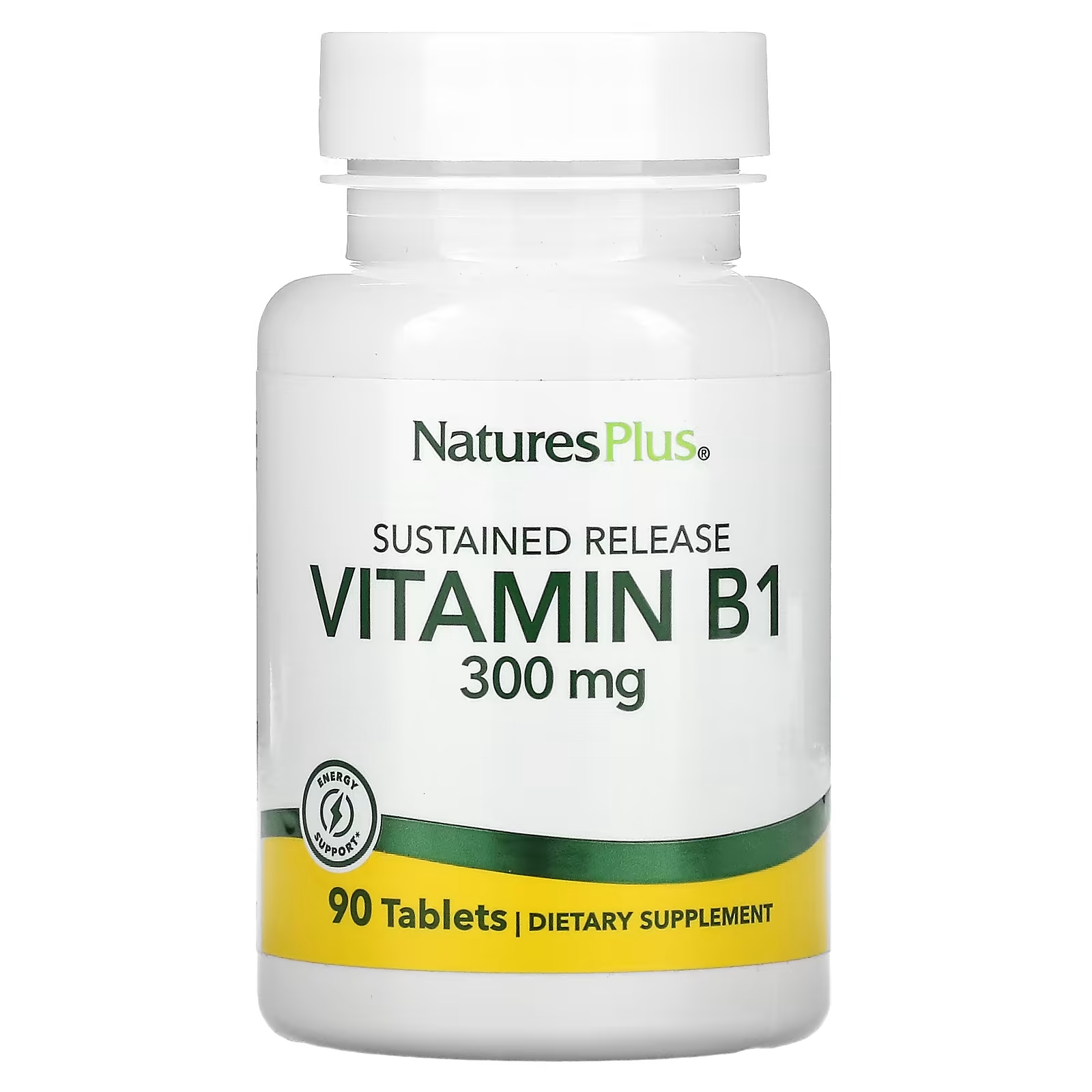 NaturesPlus витамин В1 300 мг, 90 таблеток naturesplus витамин b2 100 мг 90 таблеток