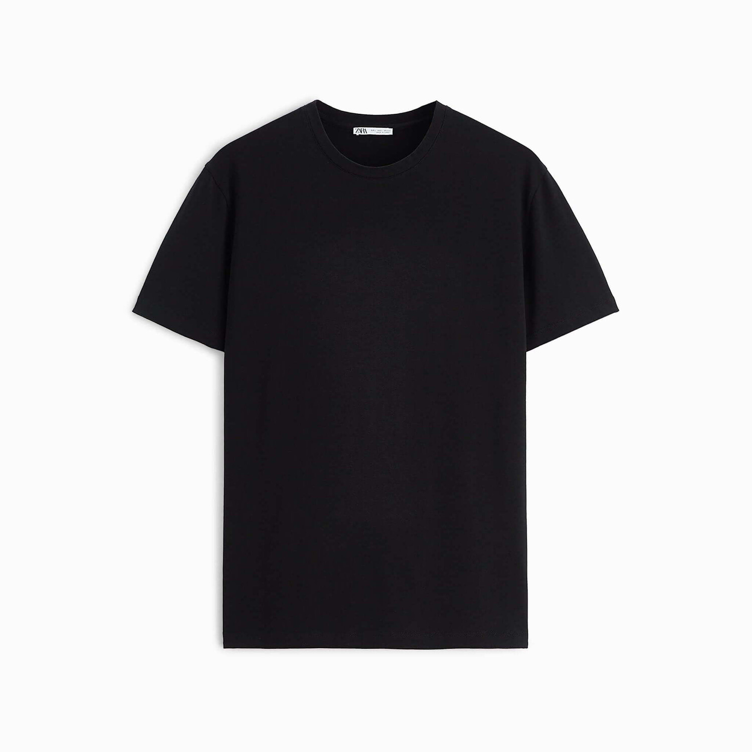

Футболка Zara Basic Slim Fit, черный