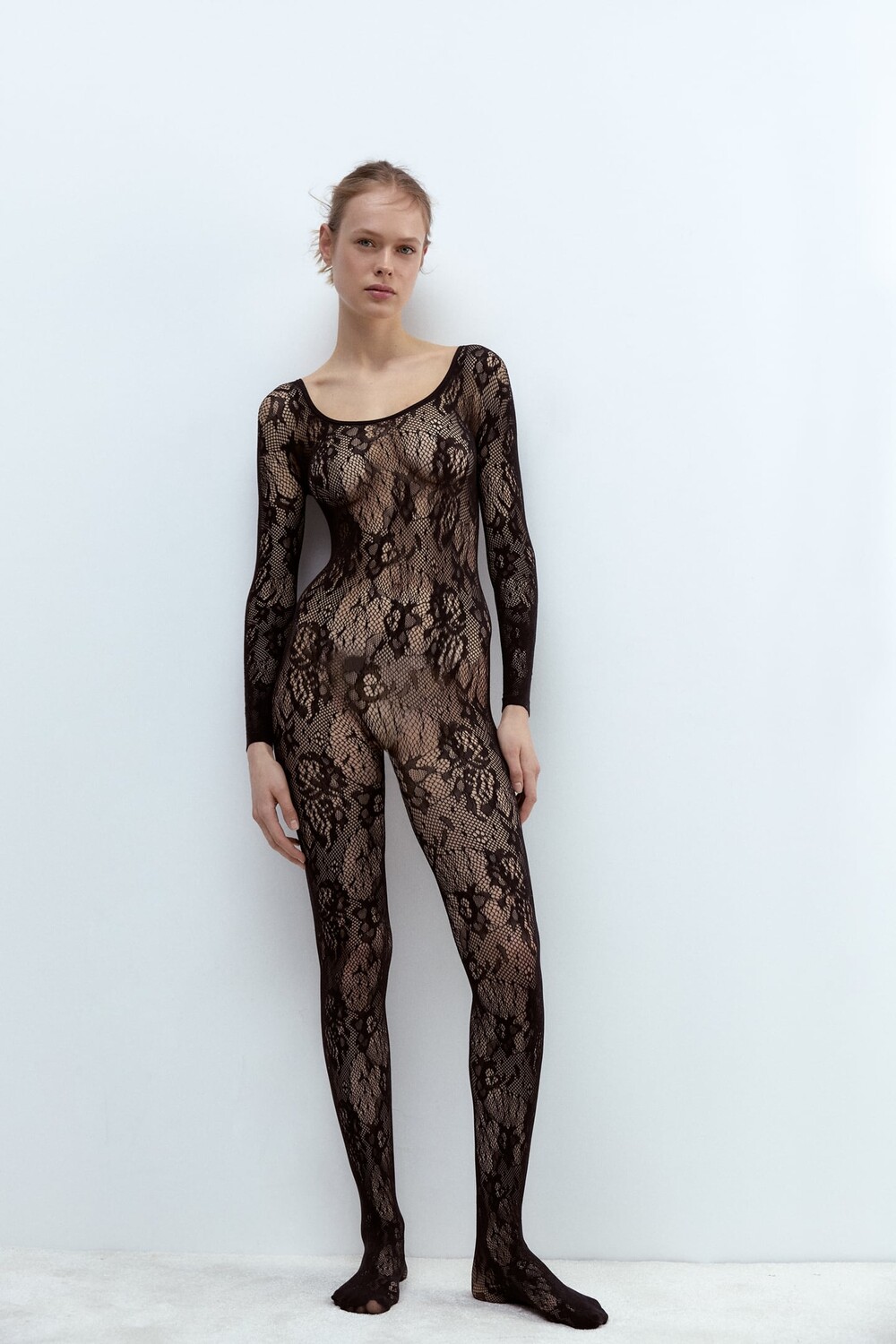 

Бесшовный комбинезон ZARA, черный