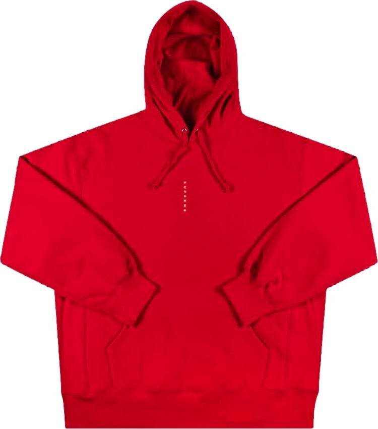 

Толстовка Supreme Micro Logo Hooded Sweatshirt 'Red', красный
