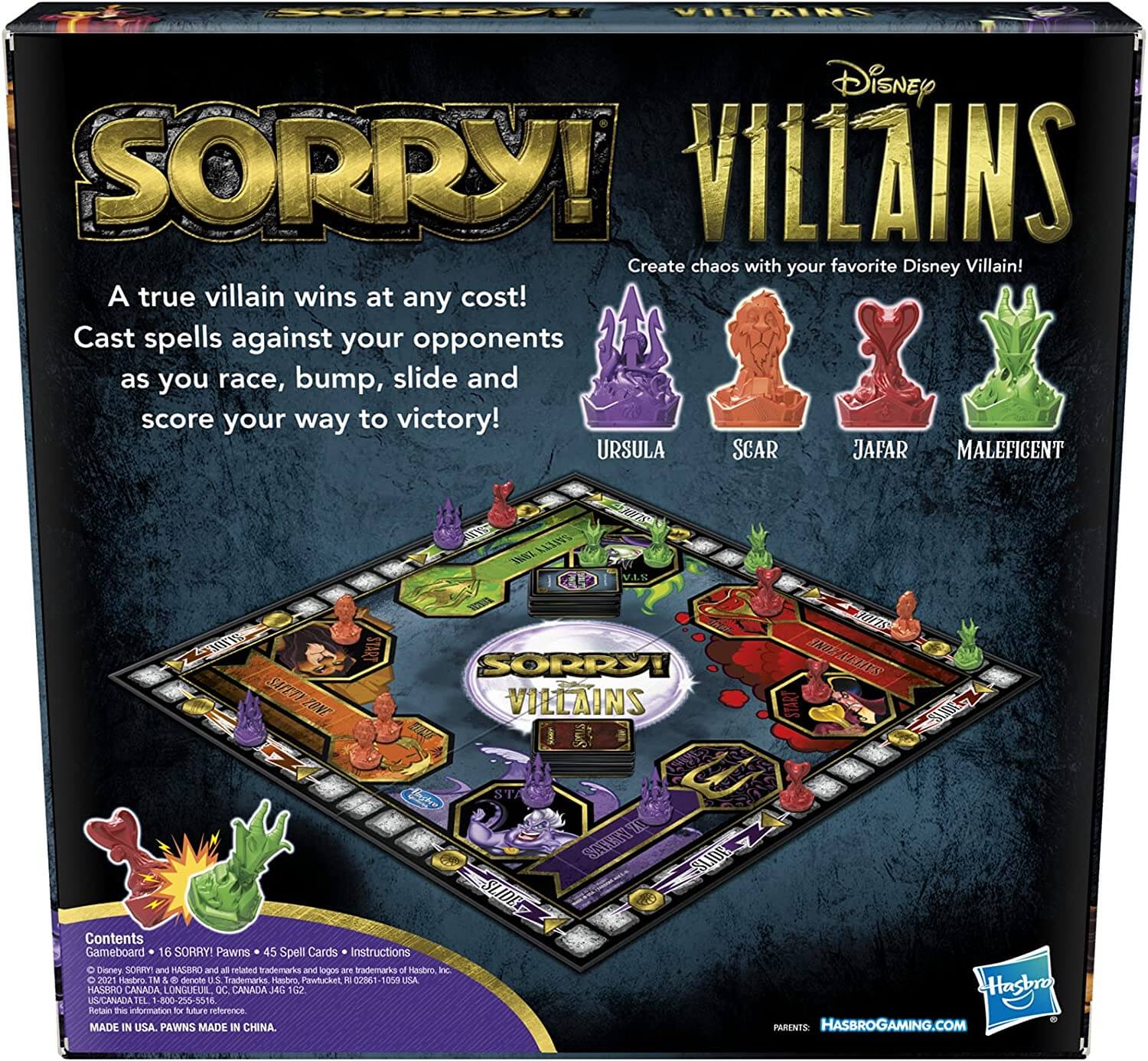 Настольная игра Hasbro Gaming: Sorry! Disney Villains Edition Kids –  заказать по выгодной цене из-за рубежа в «CDEK.Shopping»