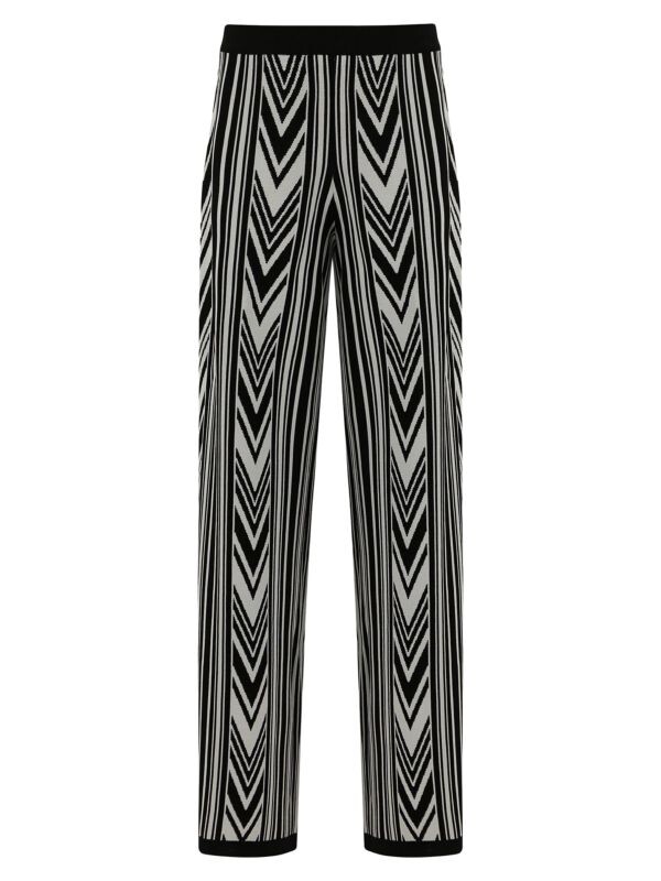 

Трикотажные брюки с геометрическим рисунком Balmain White