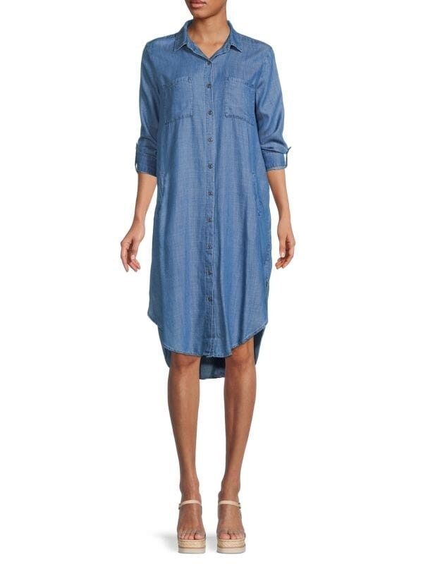 

Платье-рубашка на пуговицах Saks Fifth Avenue Medium indigo