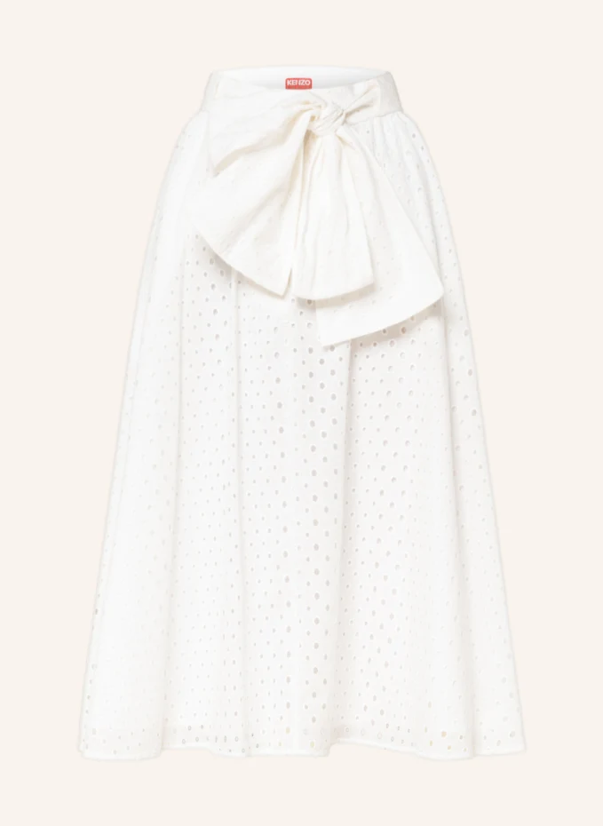 

Юбка из кружева с люверсами Kenzo, белый