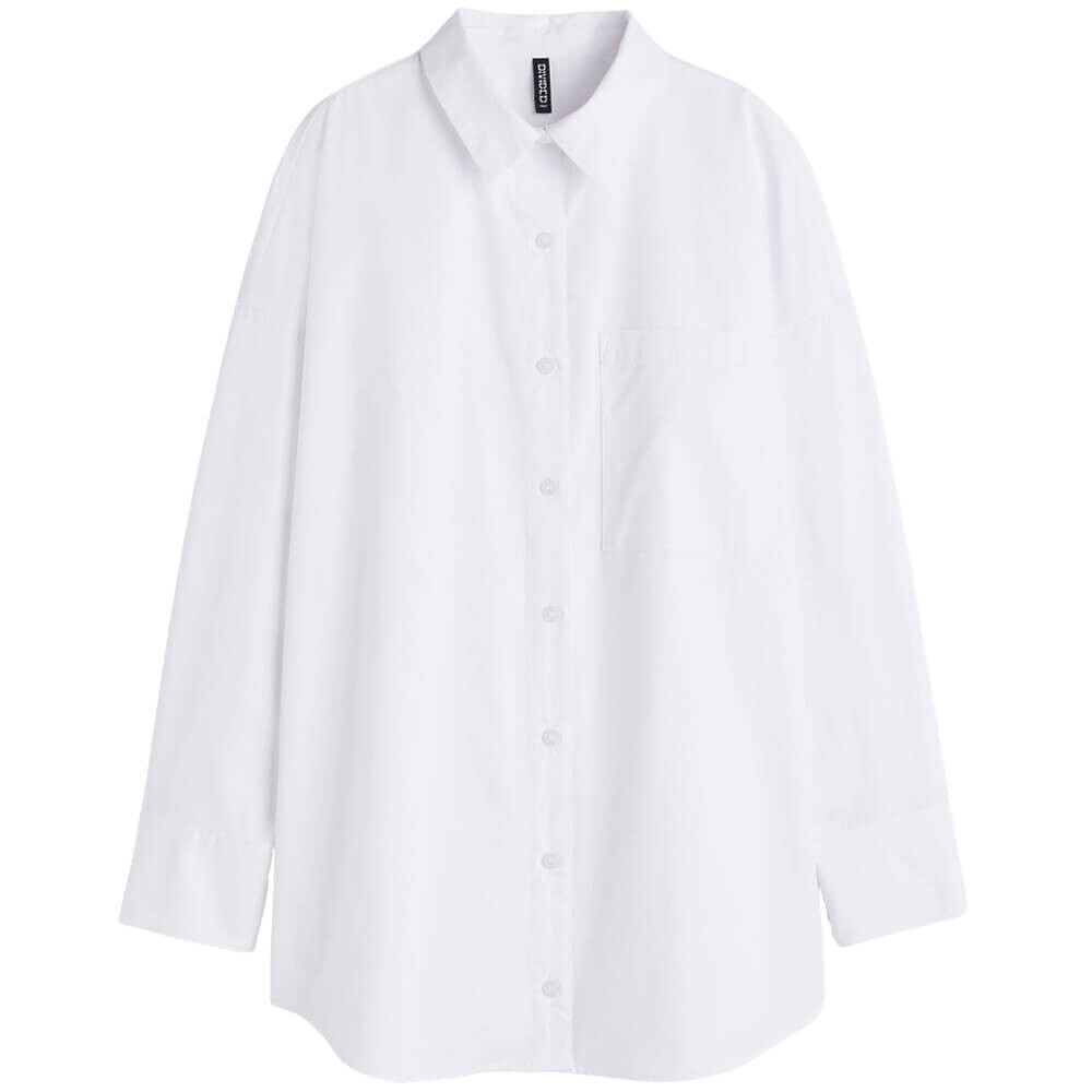 

Рубашка H&M Oversized Poplin, белый