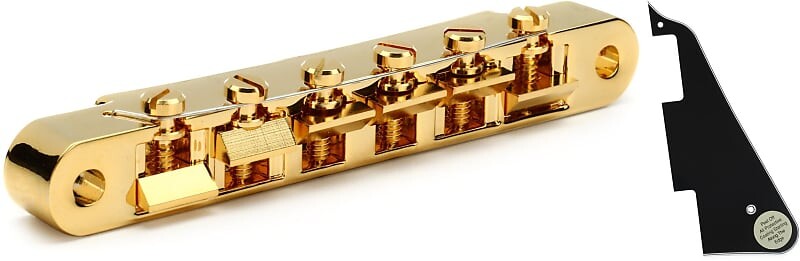 

Аксессуары Gibson Бридж ABR-1 Tune-O-Matic с полной сборкой — золотой комплект с аксессуарами Gibson Custom Pickguard Les Paul — черный Gibson Accessories PBBR-020=1 PRPG-020=1